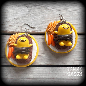 Gudetama earrings