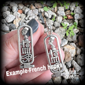 Egyptian cartouche earrings-Egyptian jewelry