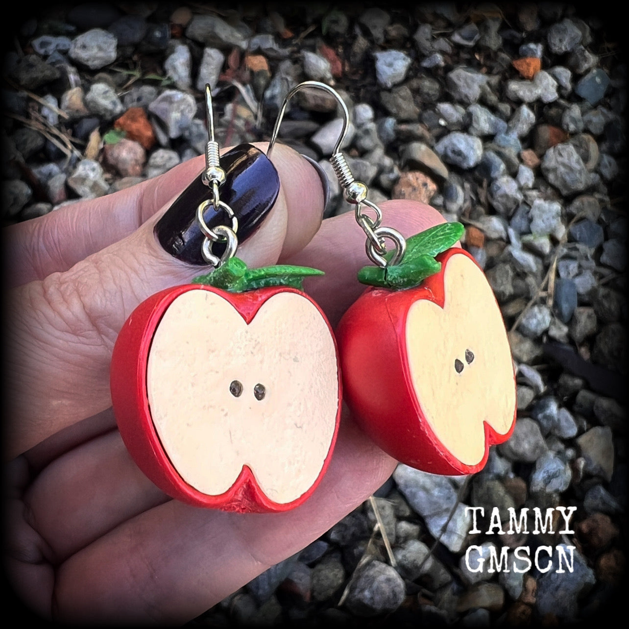 Apple earrings-Retro fruit earrings