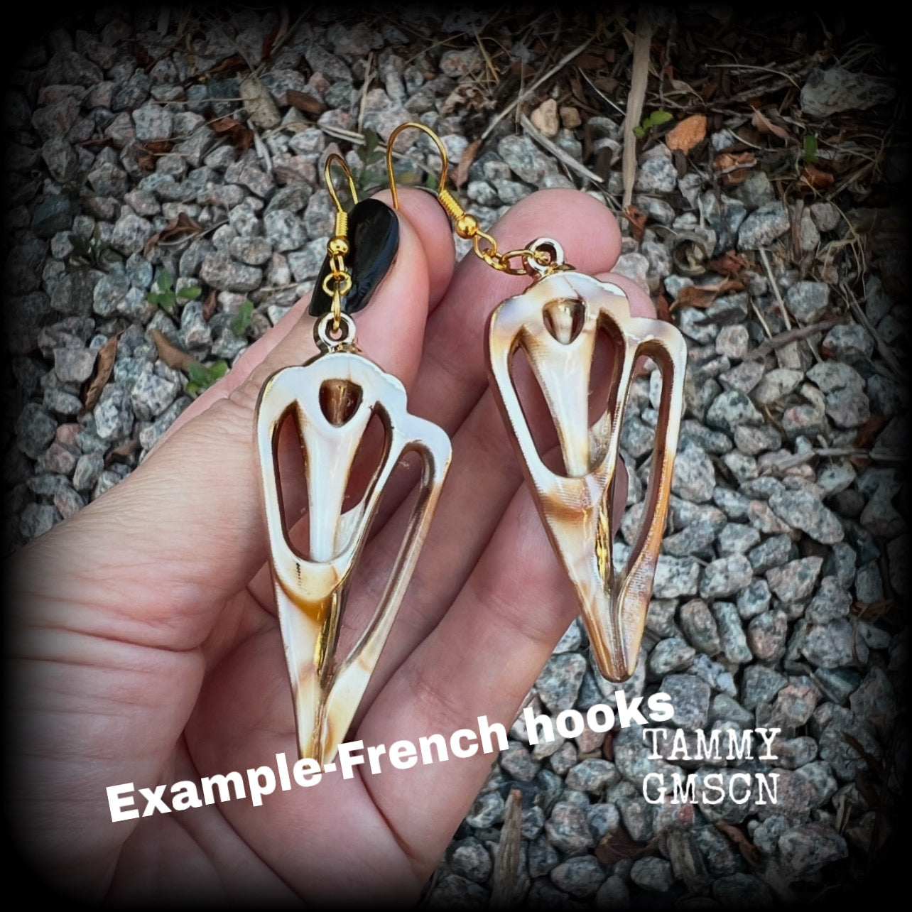 Conch shell slice earrings-Acrylic shell earrings