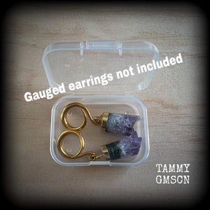 Jewelry storage containers-SMALL-Travel case for earrings and ear weights