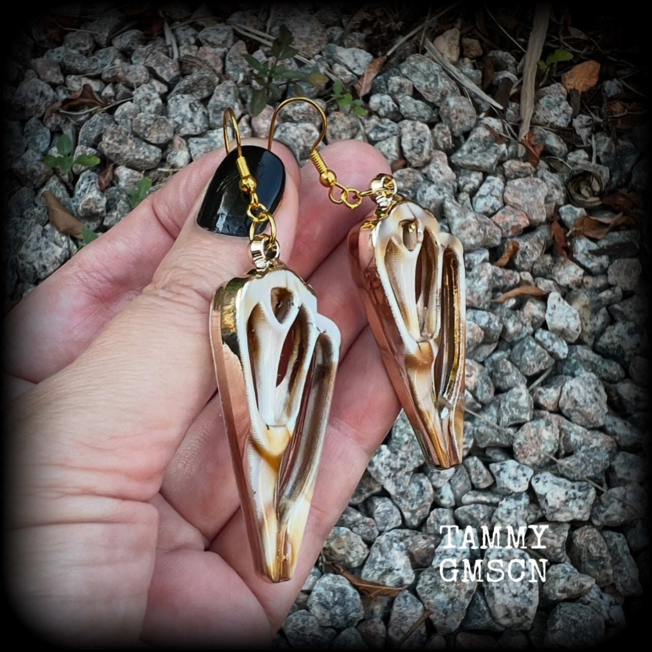 Conch shell slice earrings-Acrylic shell earrings