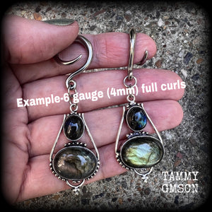 DIY gauged hooks for stretched lobes DIY hooks for ear weights DIY earrings