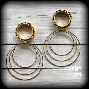 Hoop tunnel earrings Boho hoop tunnels Gypsy boho earrings Oversize hoop earrings Plug hoops Tunnel hoops 25mm tunnels 1" gauge tunnel earrings Stretched lobes Stretched ears Gauged earrings Ear gauges Gauged ears Body jewelry 6mm 8mm 10mm 12mm 14mm 16mm 19mm 22mm 25mm