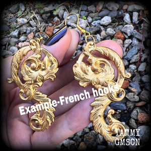 Baroque Green man earrings-Jack of the Green jewelry