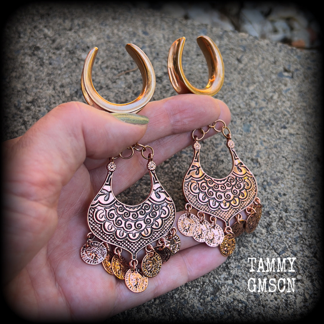 Gypsy gauged earrings 