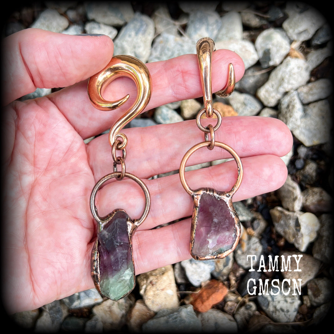 Fluorite body jewelry 