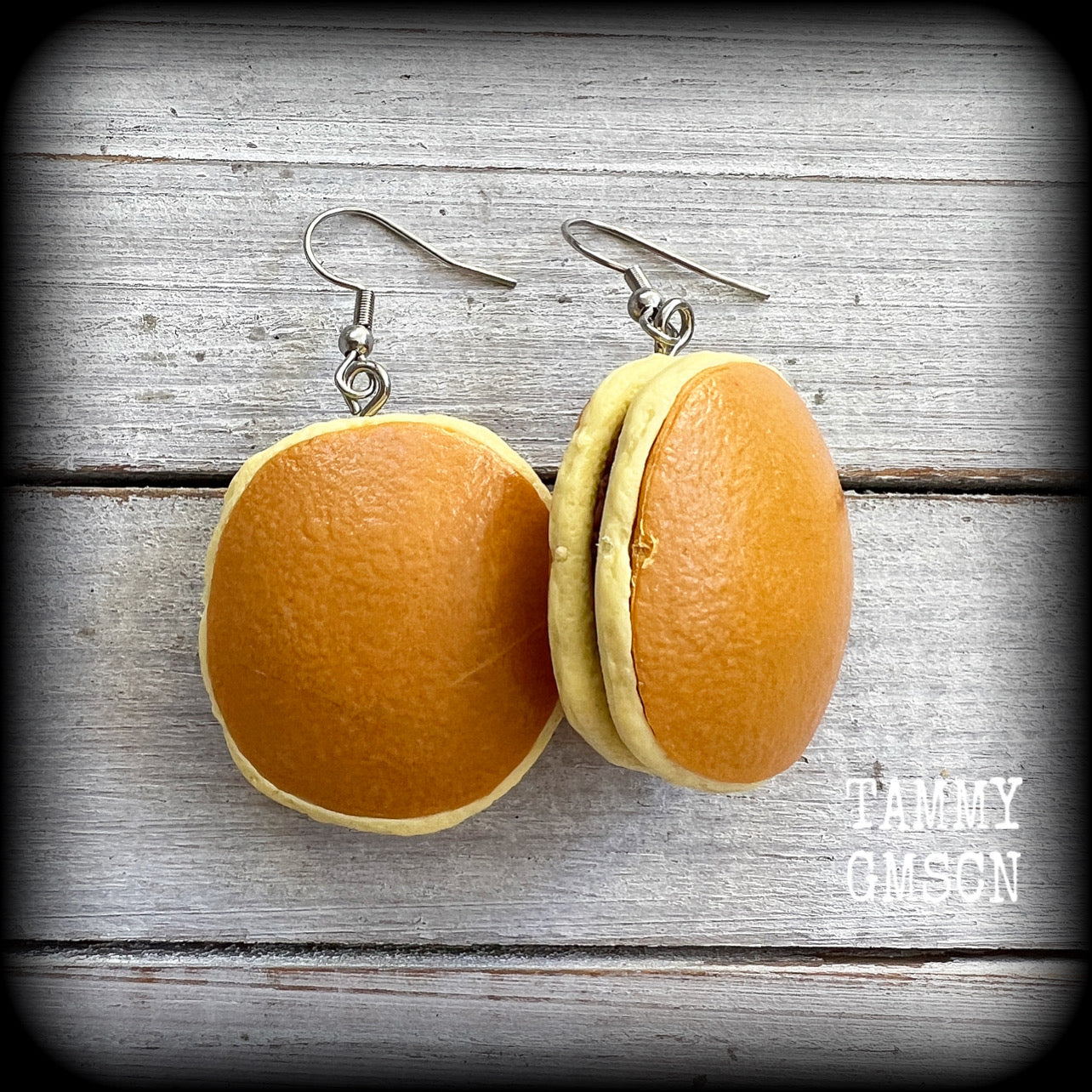 Doriyaki earrings Pancakes Japanese pancakes Custard pancakes Kawaii earrings Japanese earrings Red bean pancakes Food earrings Novelty earrings Cute earrings