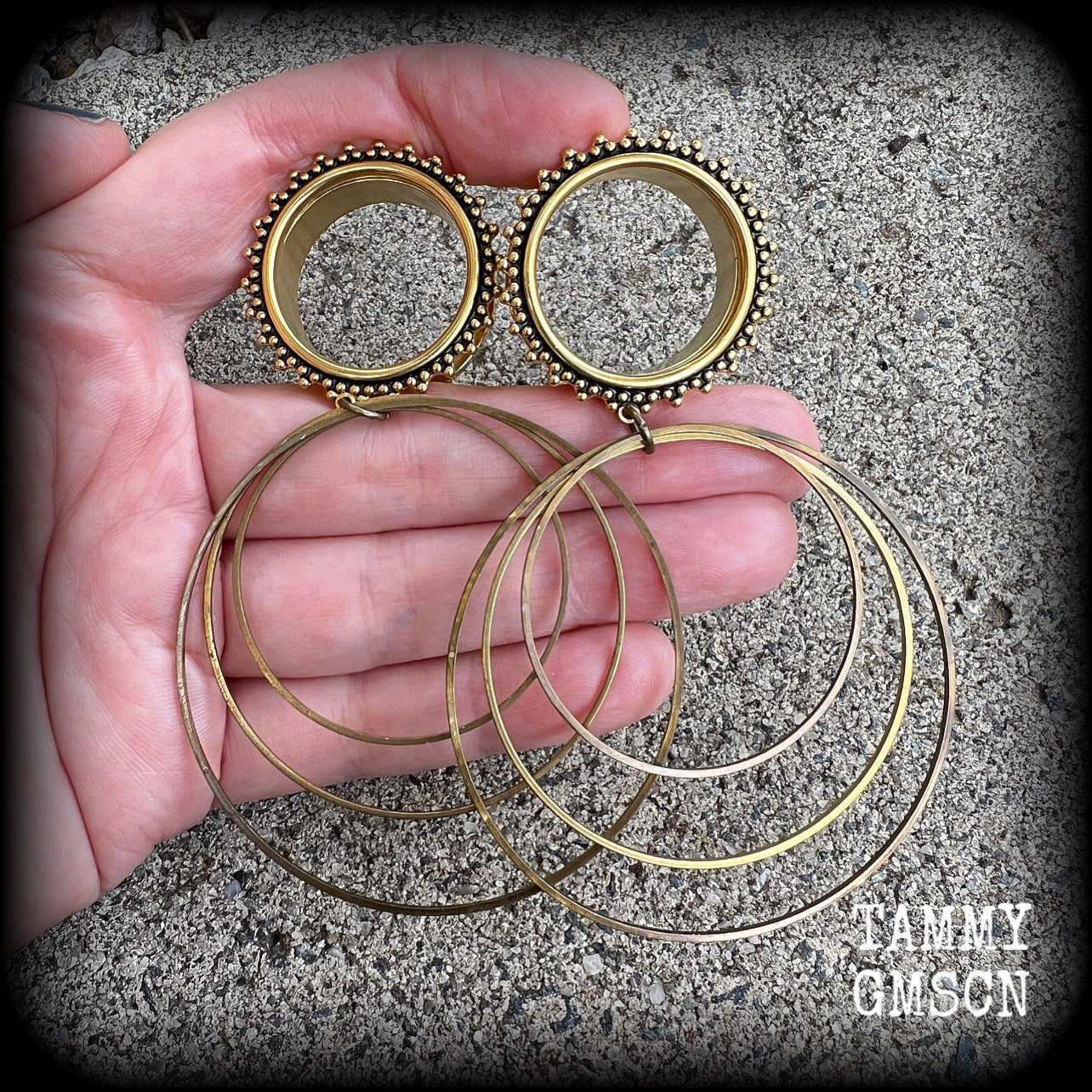 Hoops gauged earrings Boho hoop tunnels Gypsy boho earrings Oversize hoop earrings Plug hoops Tunnel hoops 25mm tunnels 1" gauge tunnel earrings Stretched lobes Stretched ears Gauged earrings Ear gauges Gauged ears Body jewelry 6mm 8mm 10mm 12mm 14mm 16mm 19mm 22mm 25mm