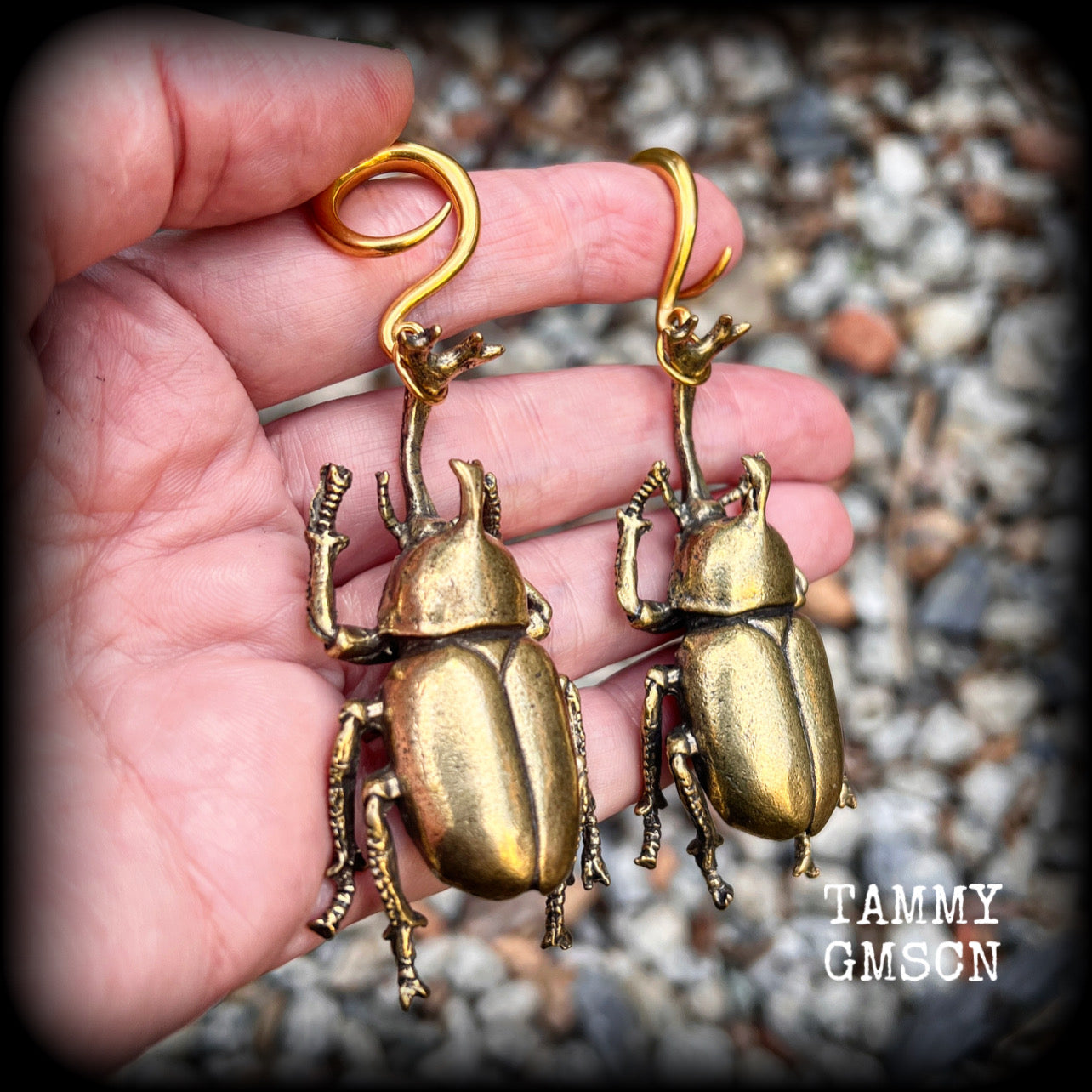 Brass beetle ear hangers Insect ear weights Rhinoceros beetle ear weights Elephant beetle 6mm 8mm 10mm 12mm 14mm 16mm 19mm 22mm 25mm 28mm 30mm Stretched ears Stretched lobes Insect earrings Bugs earrings Cottagecore earrings Fairycore earring
