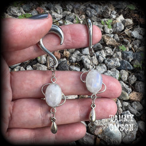 Moonstone ear weights