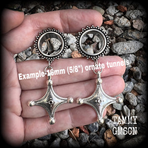16mm tunnel earrings 