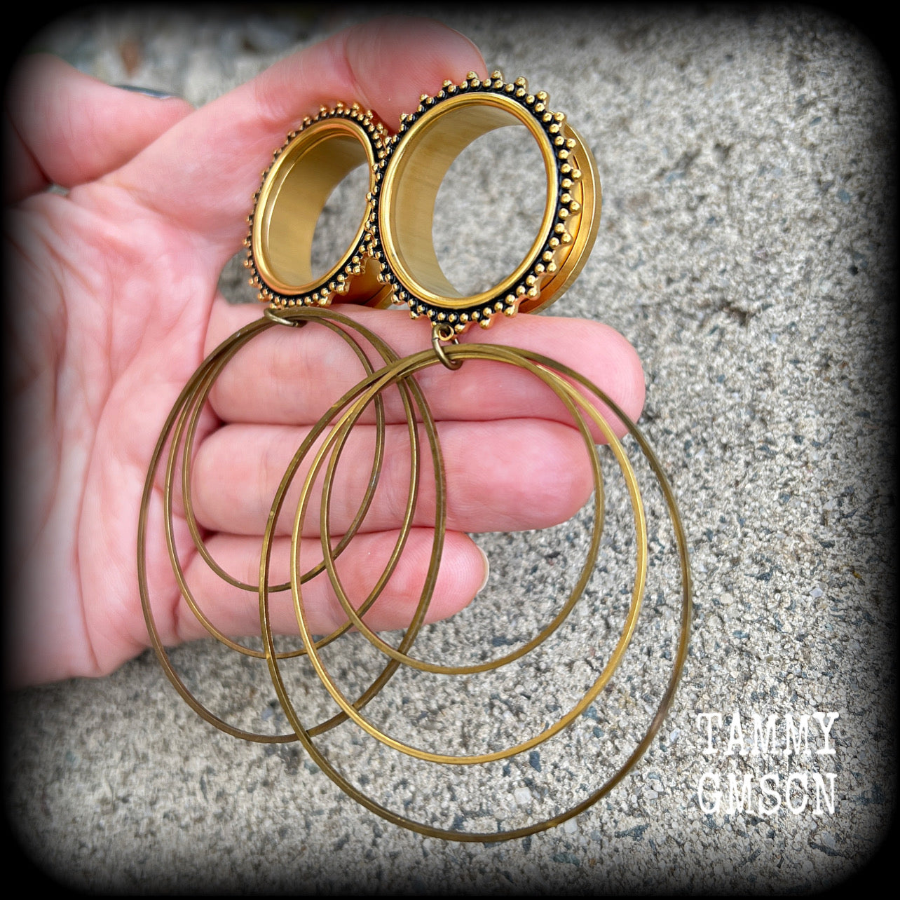 Gypsy boho earrings Boho hoop tunnels Gypsy boho earrings Oversize hoop earrings Plug hoops Tunnel hoops 25mm tunnels 1" gauge tunnel earrings Stretched lobes Stretched ears Gauged earrings Ear gauges Gauged ears Body jewelry 6mm 8mm 10mm 12mm 14mm 16mm 19mm 22mm 25mm