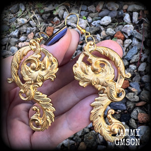 Baroque Green man earrings-Jack of the Green jewelry