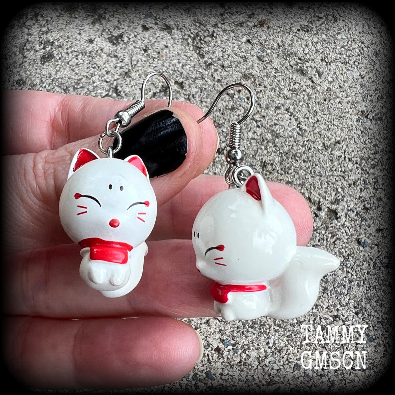 Inari Okami-Japanese fox earrings