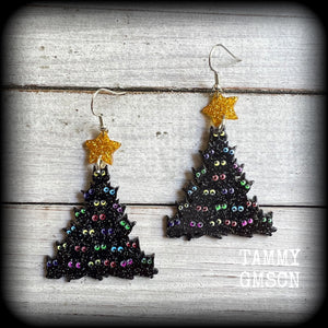 Christmas earrings Cat earrings Gothic Christmas earrings Black Friday Crazy cat lady  earrings Stocking stuffers Spooky cute Pastel goth Acrylic earrings Festive season Yuletide Summer solstice Stockings Secret santa Pierced ears Gifts for goths