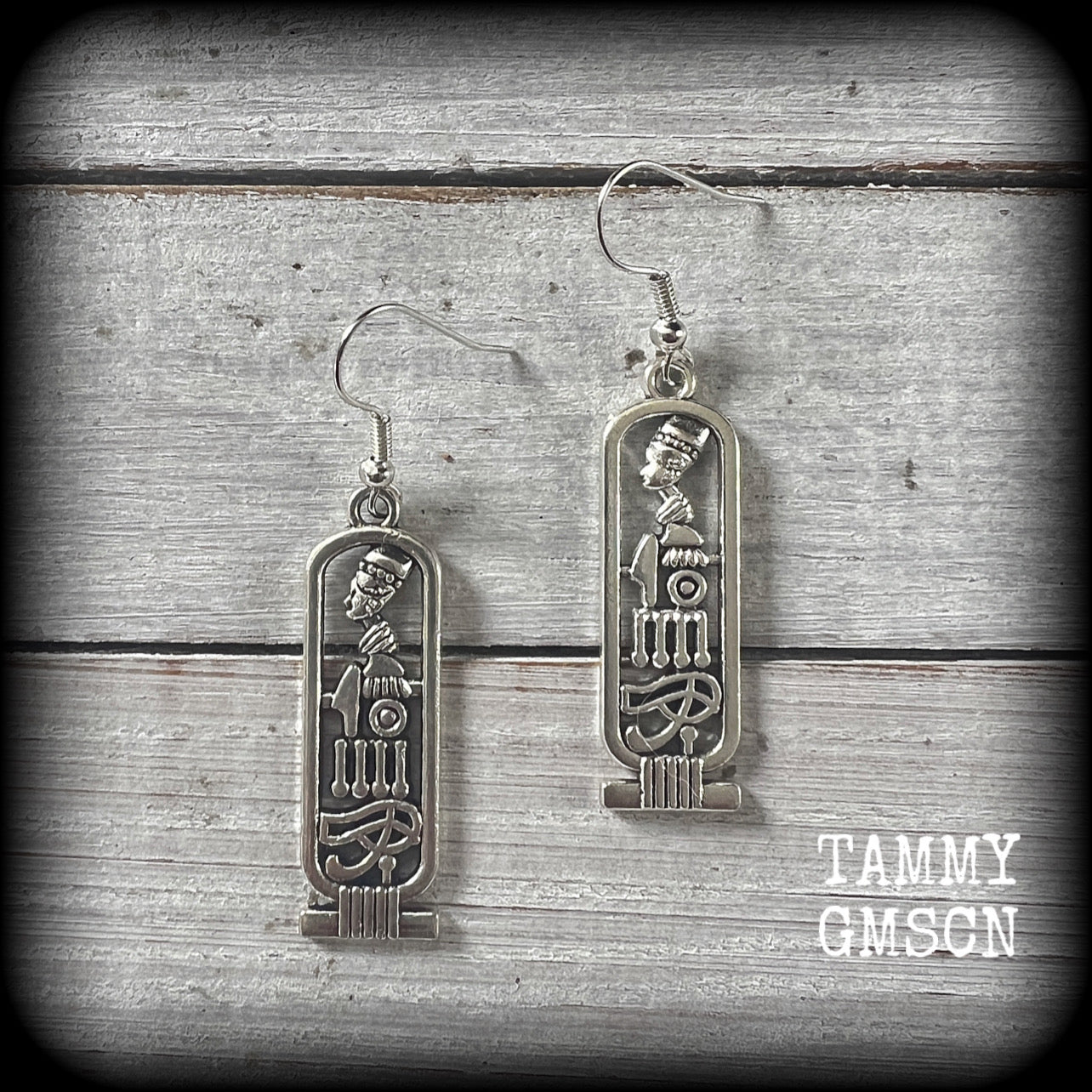Egyptian cartouche earrings-Egyptian jewelry