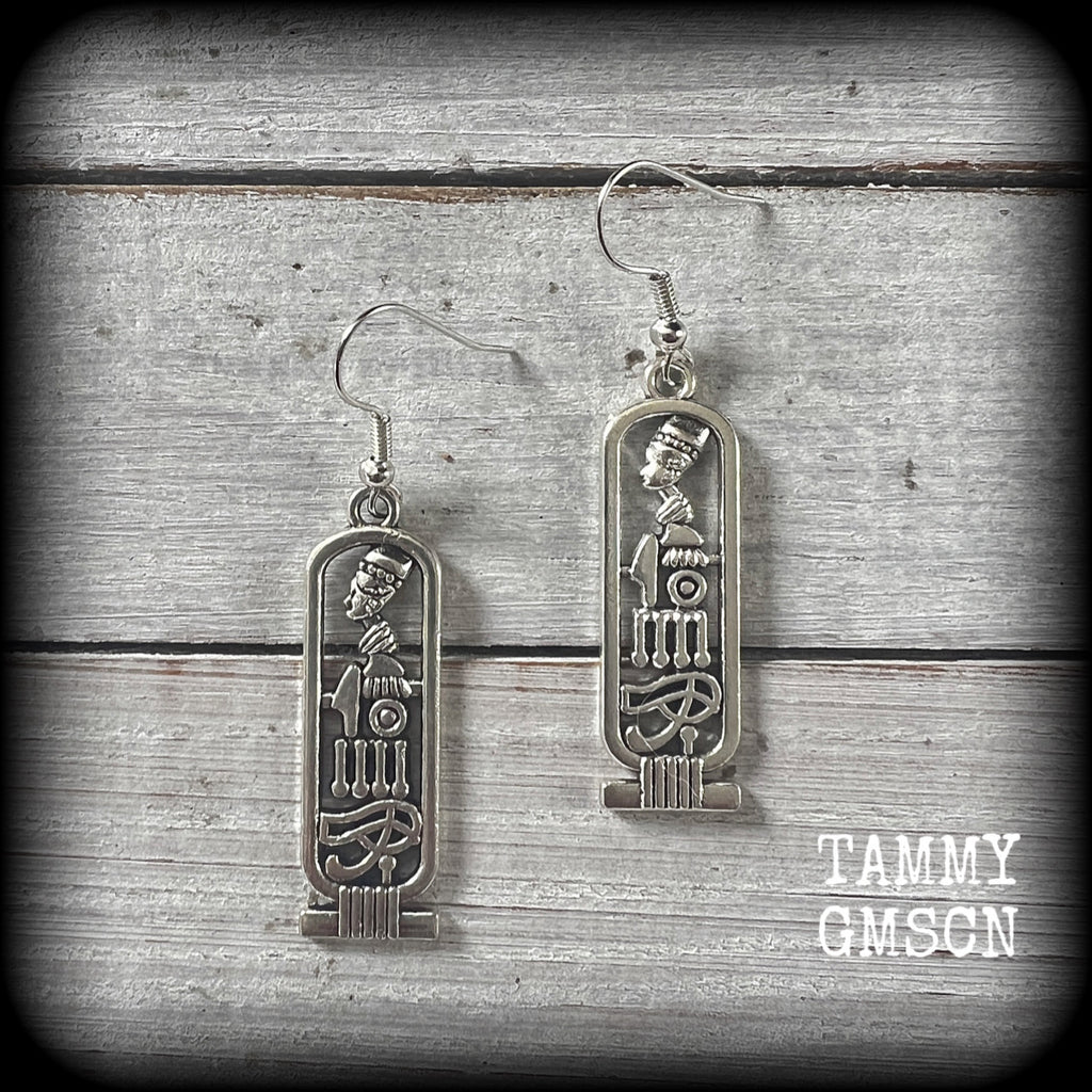 Egyptian cartouche earrings-Egyptian jewelry