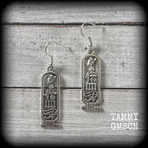 Egyptian cartouche earrings-Egyptian jewelry