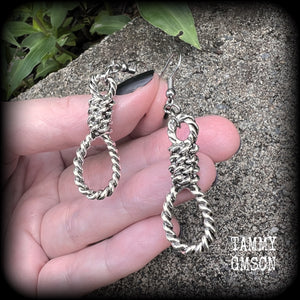 Noose earrings-Spooky cute halloween earrings