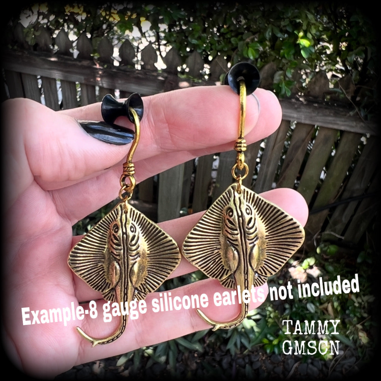 Sting ray earrings-Ocean life earrings