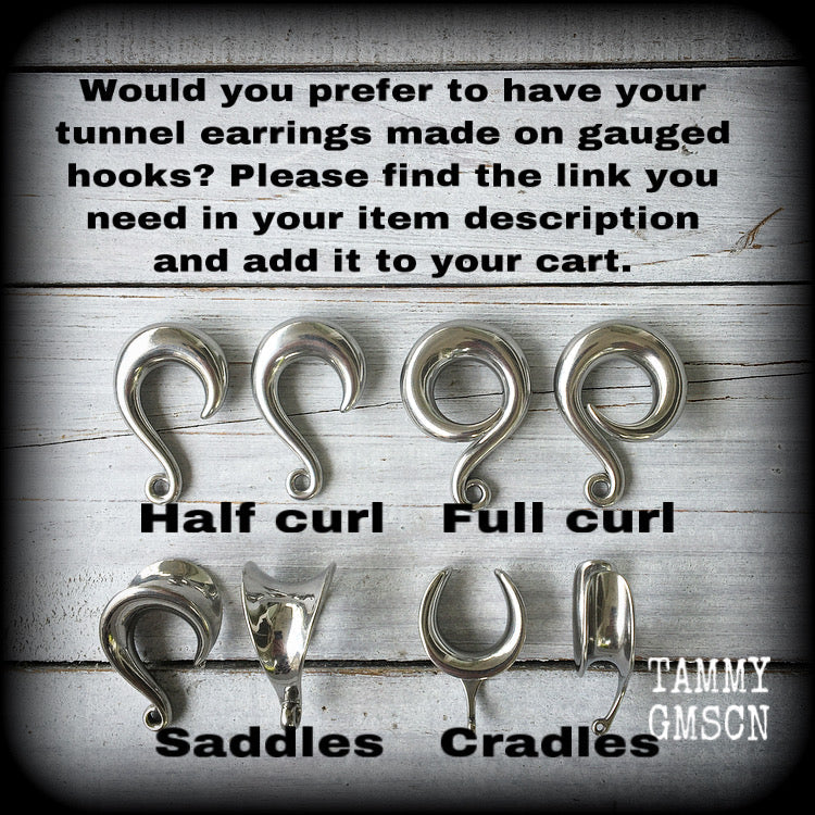 2 gauge tunnels 0 gauge tunnels 00 gauge tunnels 12mm tunnels 14mm tunnels 16mm tunnels 19mm tunnels 22mm tunnels 25mm tunnels Ear gauges Gauged Tunnel earrings  earrings Tunnel dangles Stretched ears Stretched lobes
