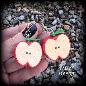 Apple earrings-Retro fruit earrings