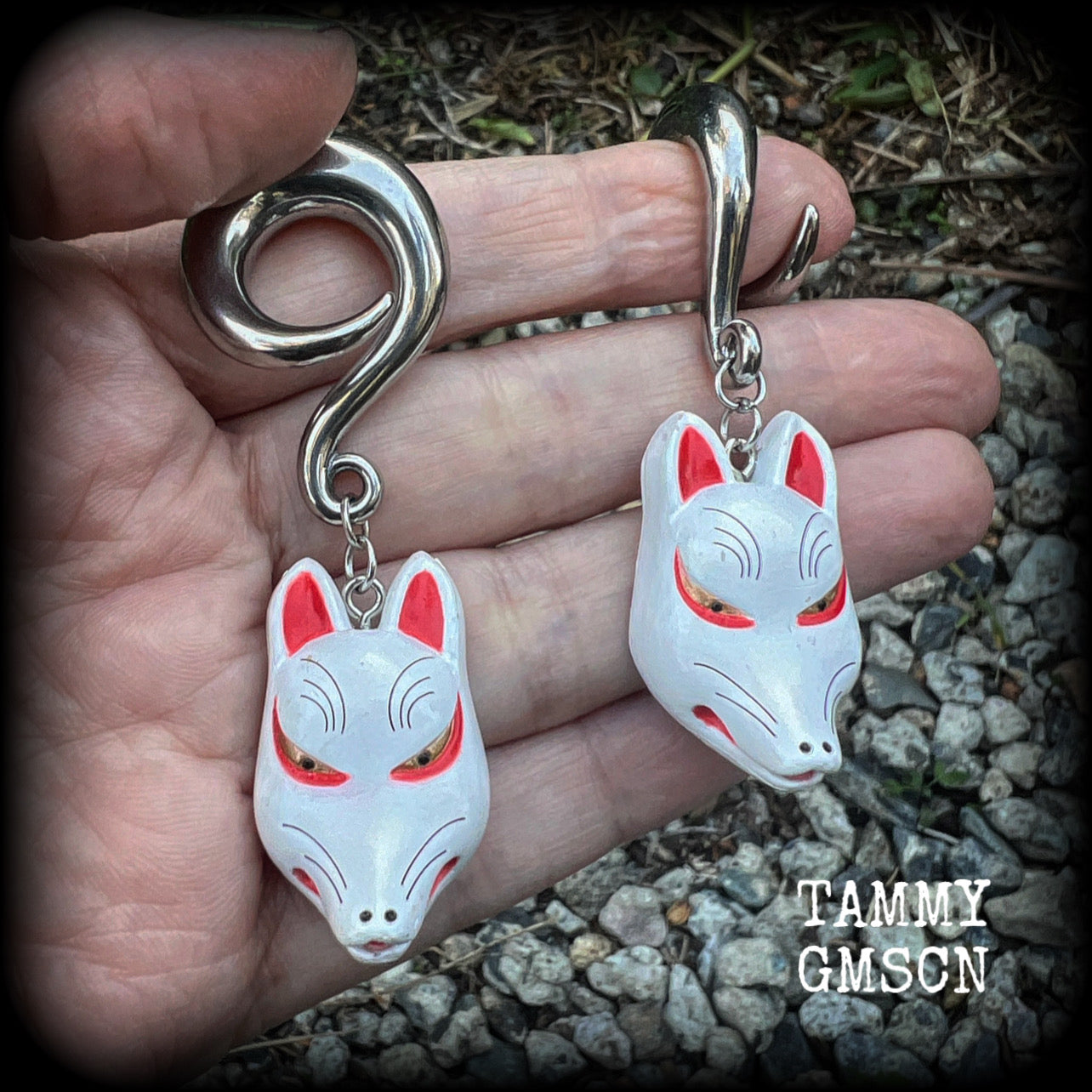 Inari fox ear gauges