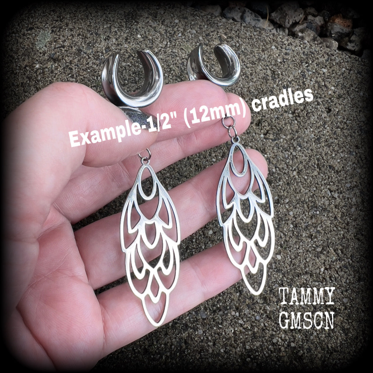 DIY gauged hooks for stretched lobes DIY hooks for ear weights DIY earrings DIY ear hangers