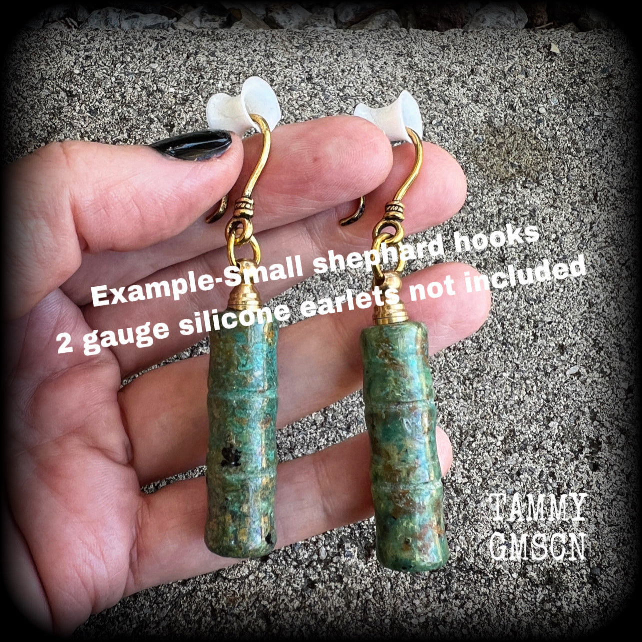 Fossilized coral earrings-Ear hangers