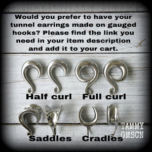 Santa claus 00 gauge tunnels Secret santa Stocking stuffers Christmas stocking Santa stocking ear gauges Gauged earrings Stretched lobes Gauged ears Ear hangers Christmas gifts Christmas plugs Xmas 4mm 6mm 8mm 10mm 12mm 14mm 16mm 19mm 22mm 25mm 28mm 