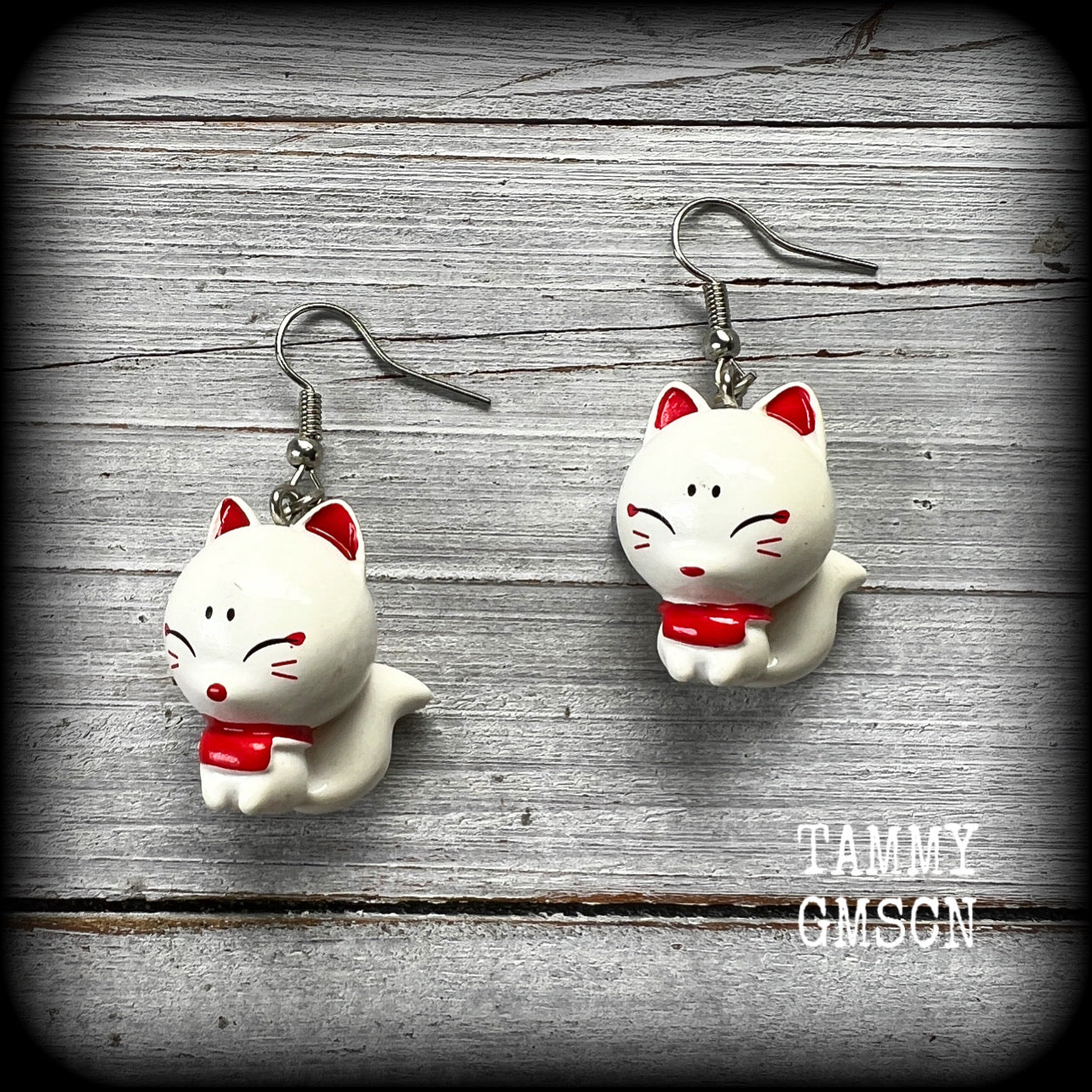 Inari Okami-Japanese fox earrings