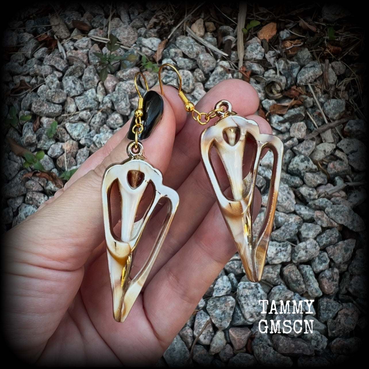 Conch shell slice earrings-Acrylic shell earrings