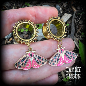 Butterfly tunnel earrings 