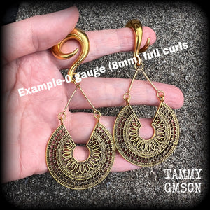 DIY full curl hooks for stretched lobes-Gold