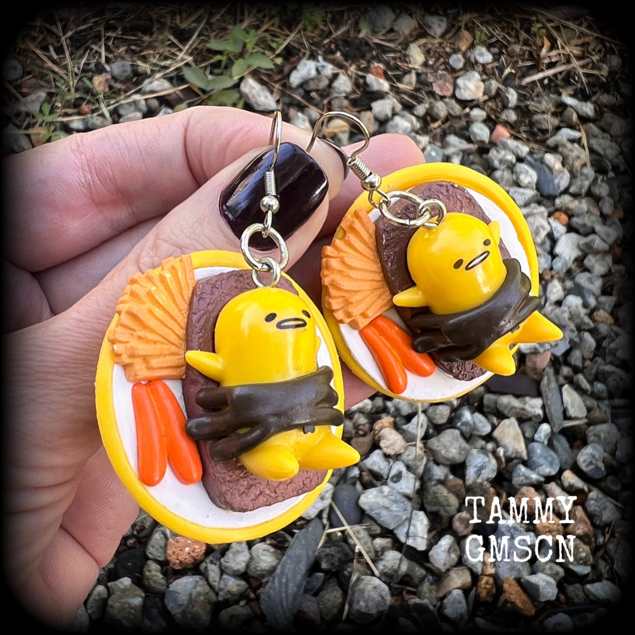 Gudetama earrings