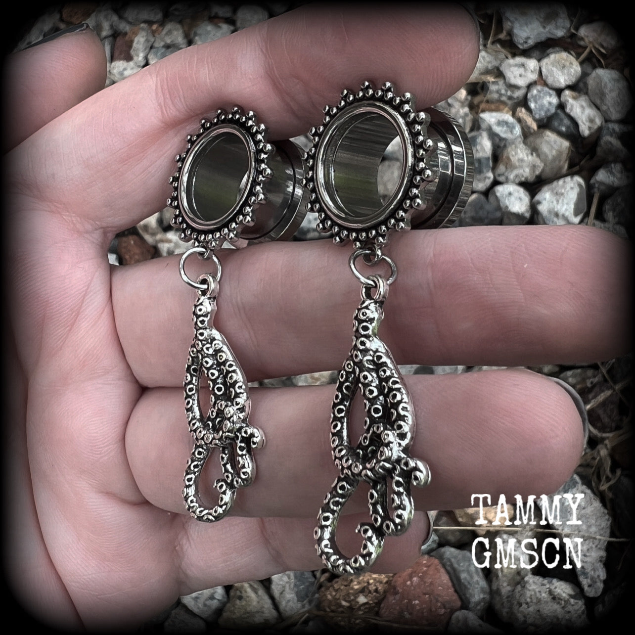 Octopus tentacle tunnel dangles-Sea Shanty jewelry