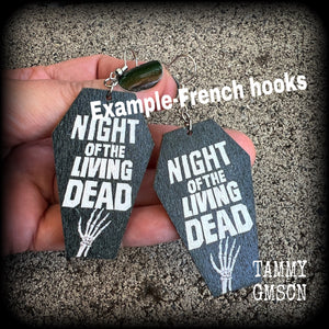 Zombie coffin earrings-Horror movie earrings