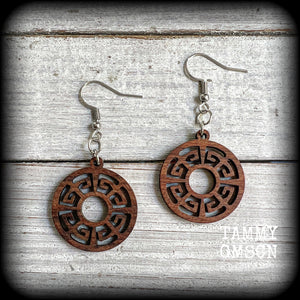 Greek key earrings 