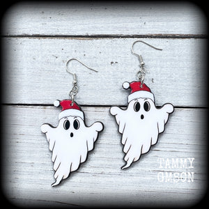 Ghost Santa Claus earrings-Christmas earrings