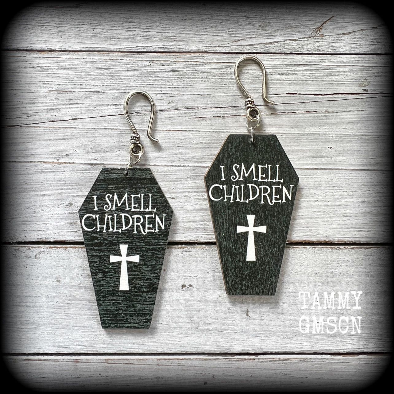 Halloween coffin earrings 