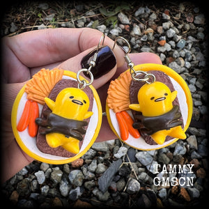 Gudetama earrings