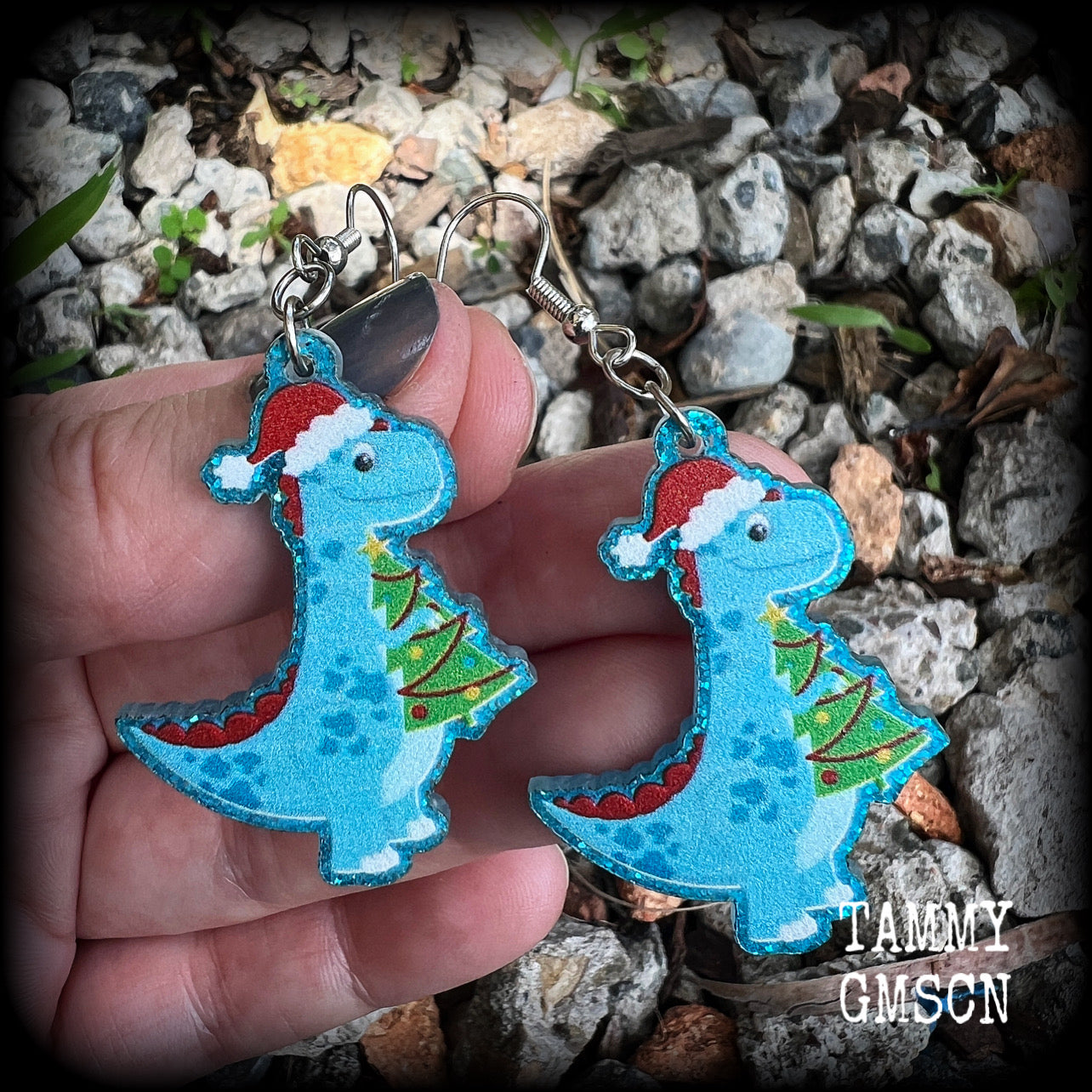 Dinosaur earrings