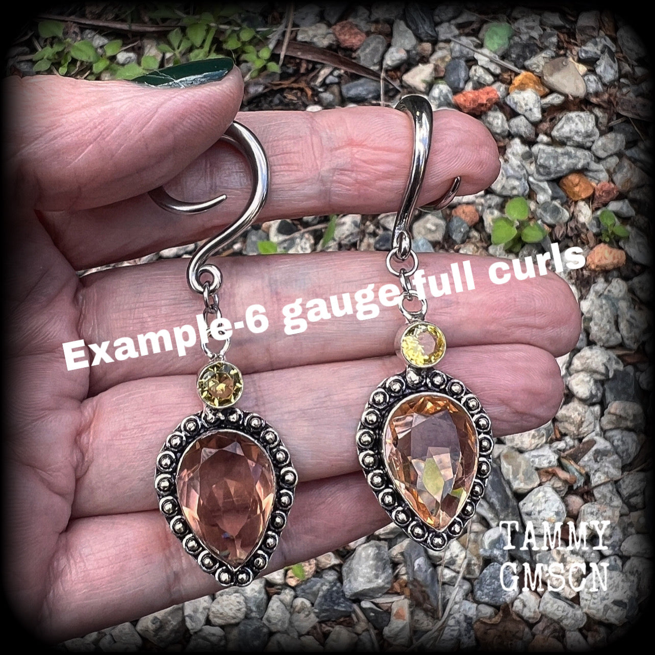 Citrine ear weights Topaz gauged earrings Body jewelry Gemstone ear gauges Gemstone tunnel dangles Gemstone plugs Gauges Stretched lobes 6 gauge ear weights  Gauged earrings Gauged ears 4mm 6mm 8mm 10mm 12mm 14mm 16mm 19mm 22mm 25mm 28mm 30mm