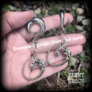 DIY gauged hooks for stretched lobes DIY hooks for ear weights DIY earrings