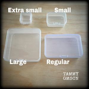 Jewelry storage containers-LARGE-Travel case for earrings and ear weights