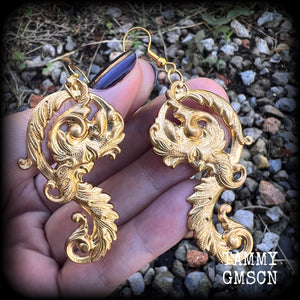 Baroque Green man earrings-Jack of the Green jewelry