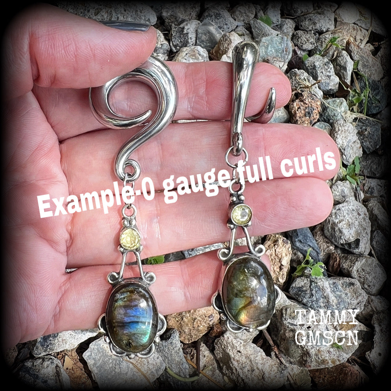 Gemstone ear weights