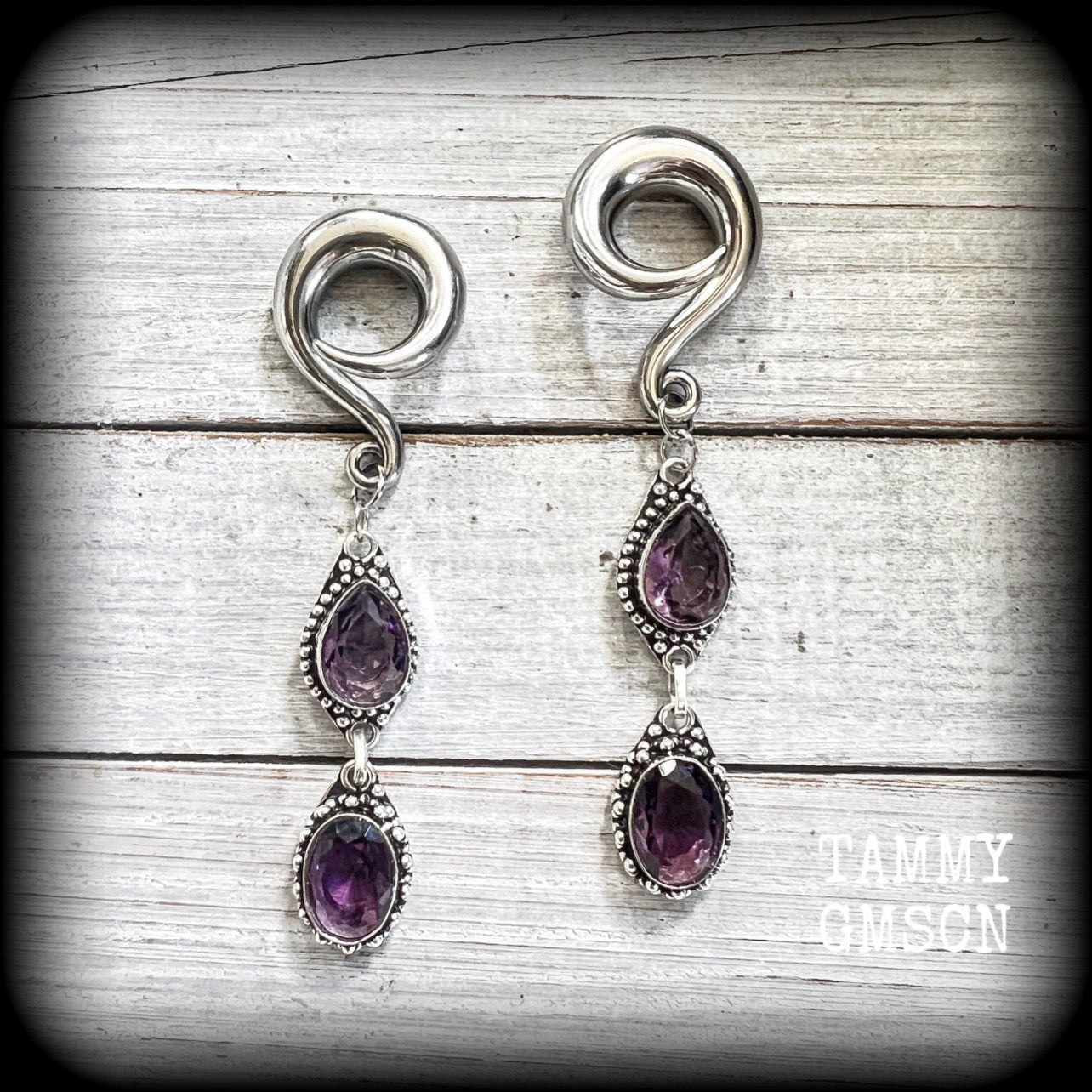 Amethyst earrings