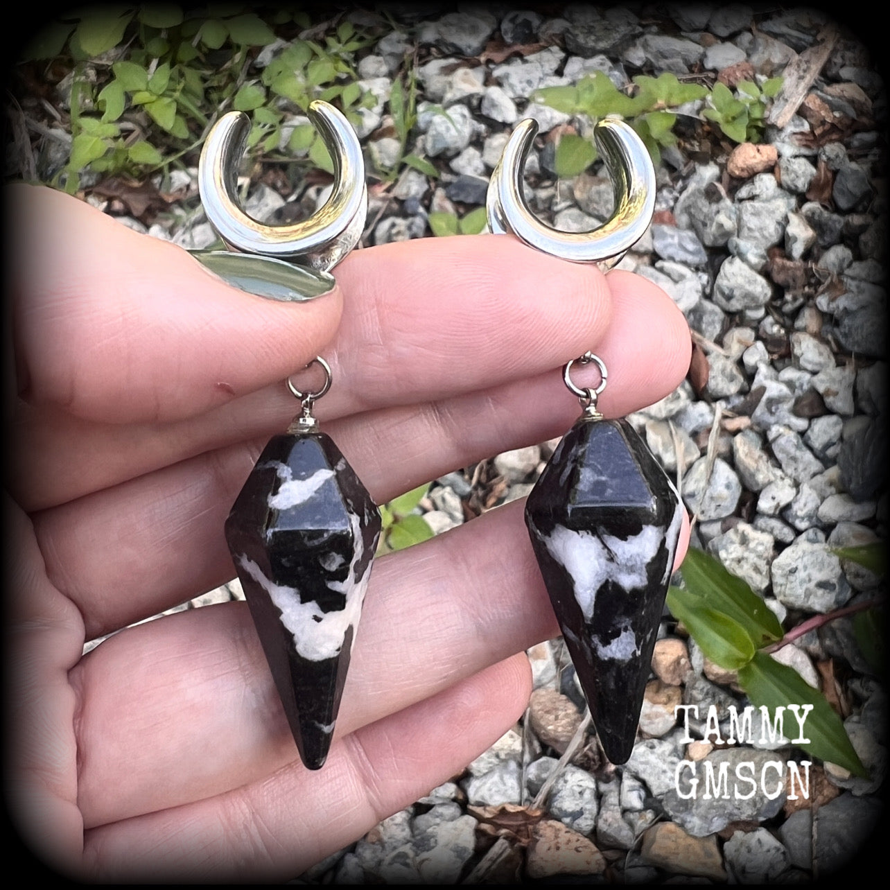 Zebra jasper earrings Ear hangers 6 gauge ear weights Gemstone ear weights Stretched lobes Stretched ears Gauged ears Gauged earrings Body Ear gauges Jasper ear weights Gemstone ear weights 4mm 6mm 8mm 10mm 12mm 14mm 16mm 19mm 22mm 25mm 28mm 30mm